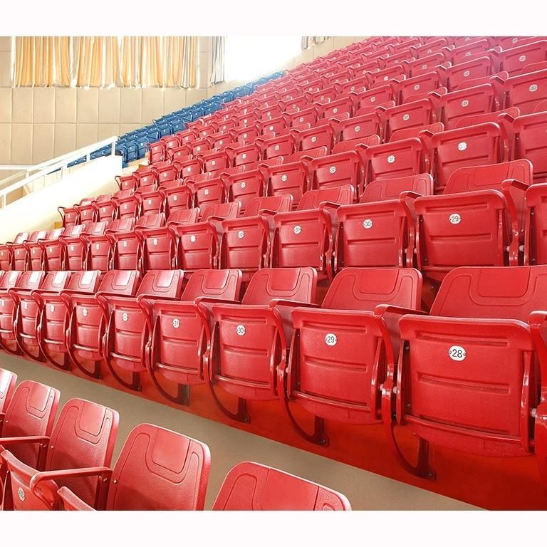 Wall Mounting Aluminum Leg Folding Chair Fixed Foldable VIP Stadium Seats for Football Stadium