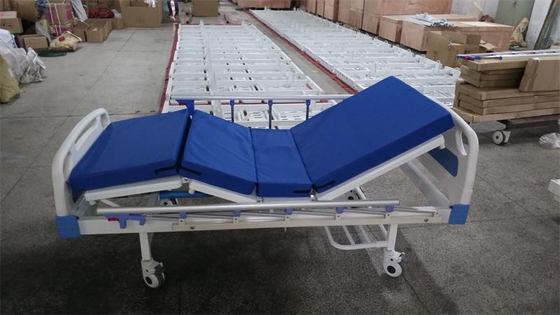 Mattress Crank Modern Medical Furniture Two Functions Manual Hospital Bed for Patient Nursing