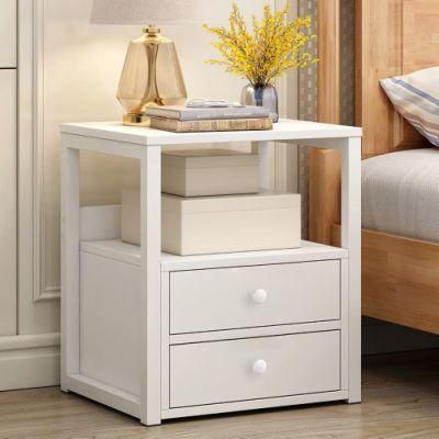 Nightstand with Drawers, White Nightstand, End Table