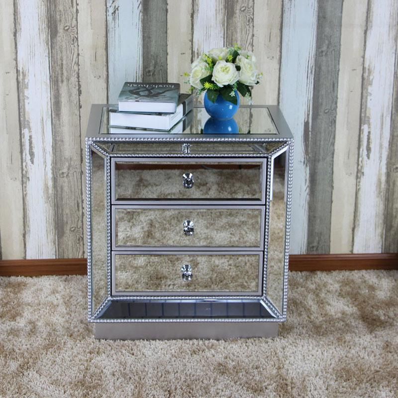 fashion Modern Design Bedside Cabinet Mirrored Furniture