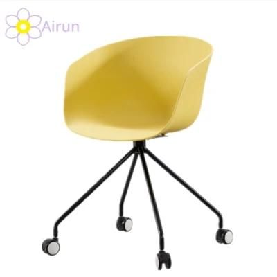 Mobile Wheeled Student Training Classroom Chair Attendance Negotiation Plastic Conference Chair