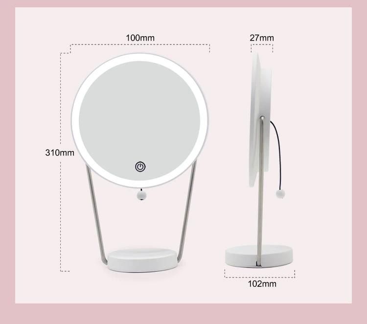 Special Design Table Lamp Desktop LED Makeup Mirror with Touch Sensor