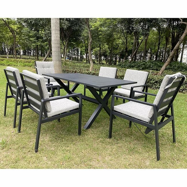 Large Outdoor Table 6 Seater Modern Leisure Outdoor Dining Set Manufacturer Furniture