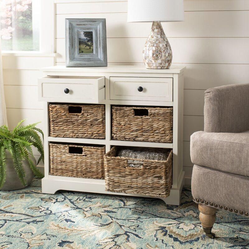 Unique Design Antique White UV Painting 6 Drawer Accent Storage Cabinet Living Room Furniture