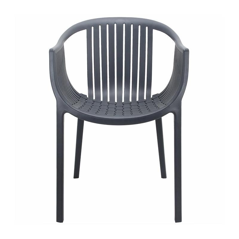 Wholesale Outdoor Furniture Modern Style Garden Furniture Waco Plastic Chair Eco-Friendly PP Armrest Dining Chair