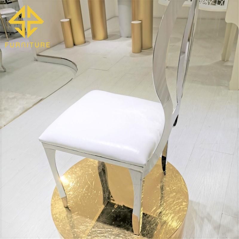 Home Furniture Butterfly Stainless Steel Dining Chair Hotel Furniture Wedding Events Chairs