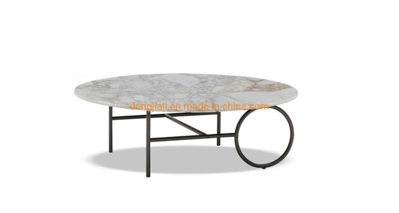 Round Modern Luxury Coffee Table for Living Room Furniture