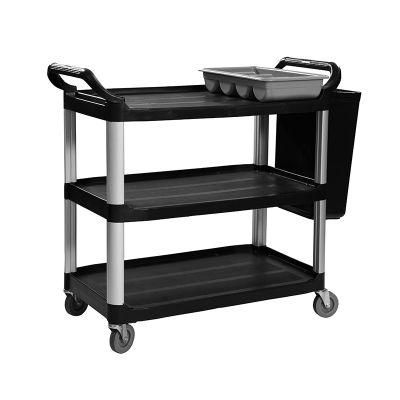 3 Shelf Utility Cart Plastic Hand Hotel Restaurant Service Trolley Service Trolley for Restaurant