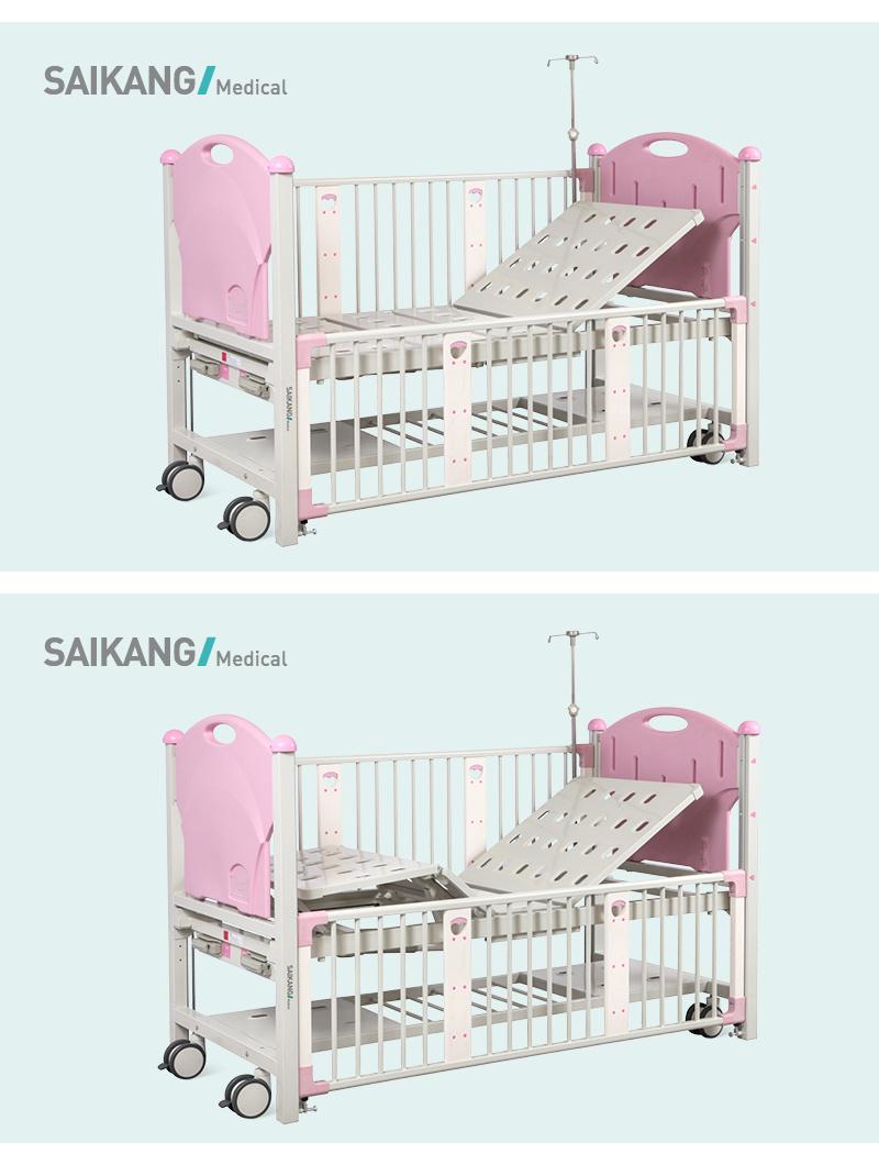 Cx2X Beautiful Coated Steel Hospital Appliance Modern Manual Children Cartoon Treatment Care Bed Manufacture