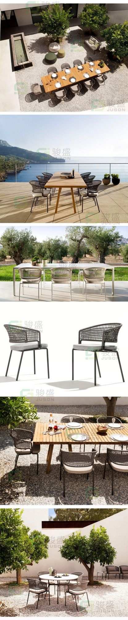 Hot Sale Modern Hotel Furniture Outdoor furniture Patio Dining Table Set Rattan Garden Set Living Room Dining Chair