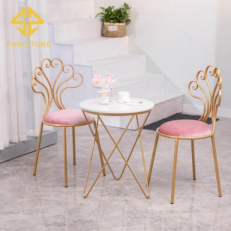 Modern Golden Metal Frame Wedding Banquet Dining Chair