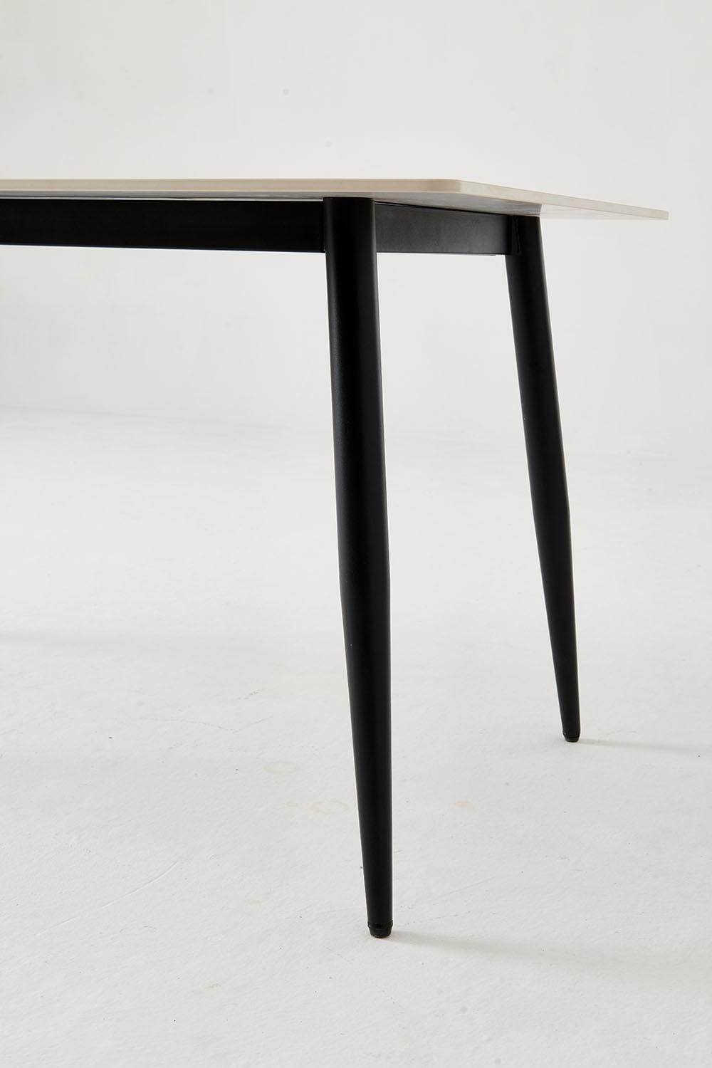 Home Furniture Carbon Steel Legs Dining Table