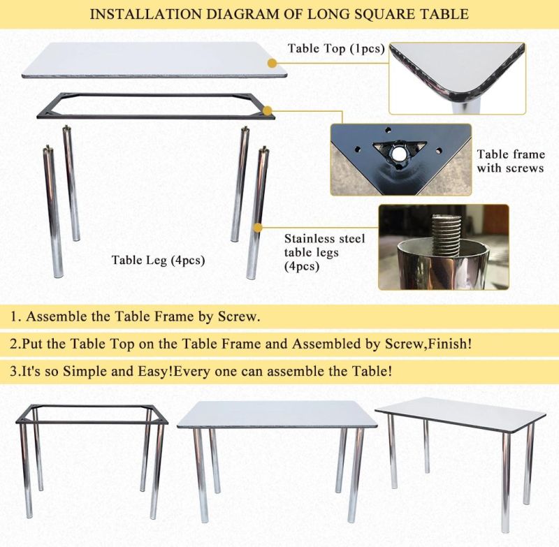 Hyc-T56 Cheap Wholesale White Restaurant Conference Dining Table for Sale