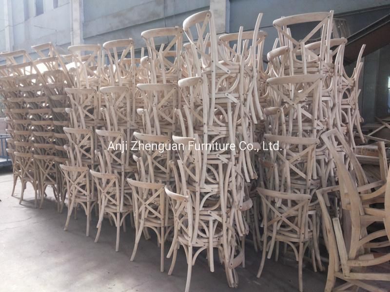 Hot Selling Cross Back Wood Modern Rattan Garden Furniture Dining Chair (ZG16-035)