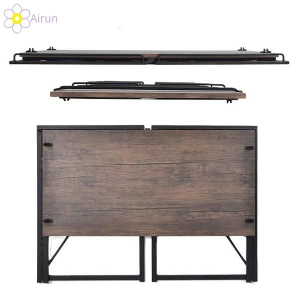 Industrial Style Wood Surface Iron Frame Computer Desk Home Office Furniture Writing Desk