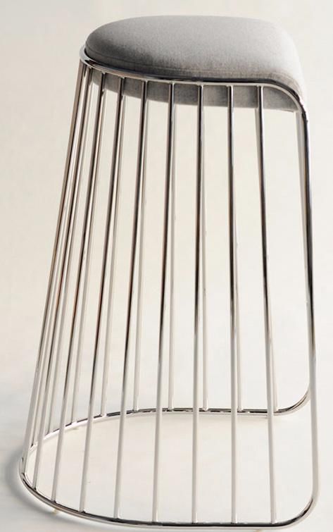 Modern Nordic Style Simple Metal Bar Chair