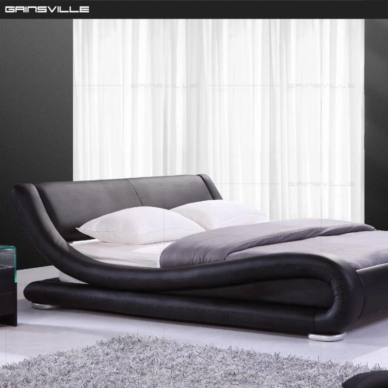 Modern Bedroom Furniture Leather Bed King Bed Wall Bed Gc1606