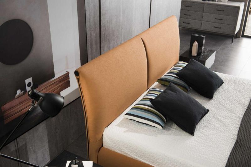 Gainsville Design Modern Home Bedroom Furniture with Soft Headboard and Storage Bed Gc2015