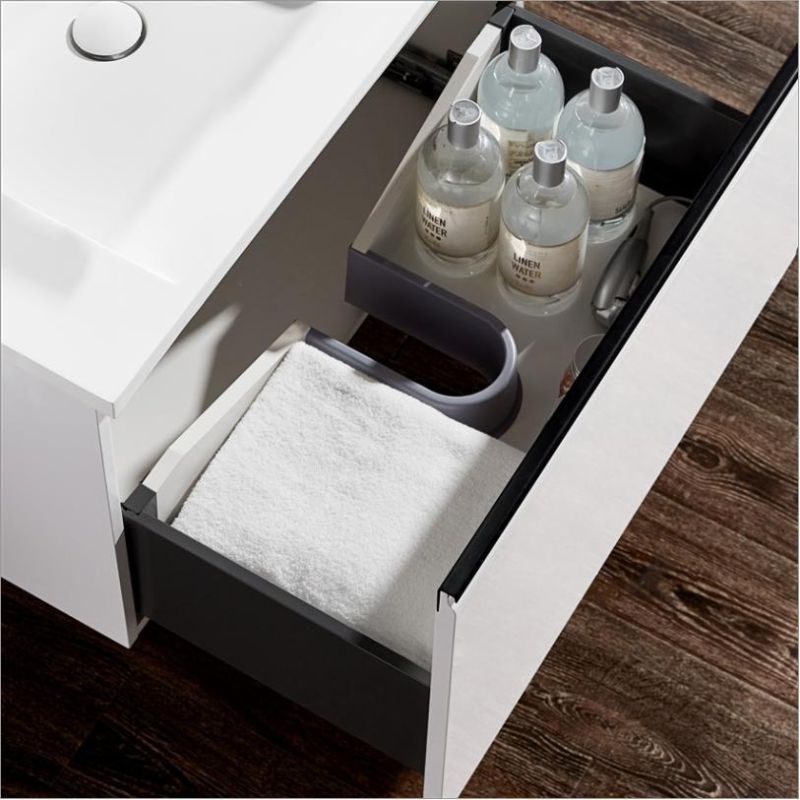 Luxury Bathroom Cabinet Modern Solid Wood Basin Bathroom Vanity