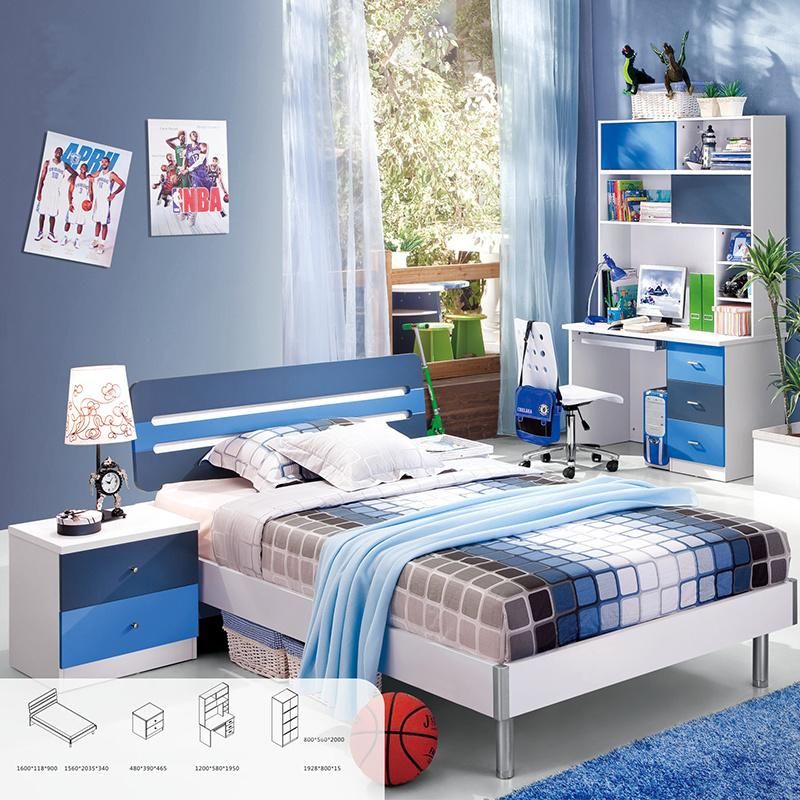 E 1 Standard Kids Children Wooden Bed Frame Kid′s Bedroom Furniture