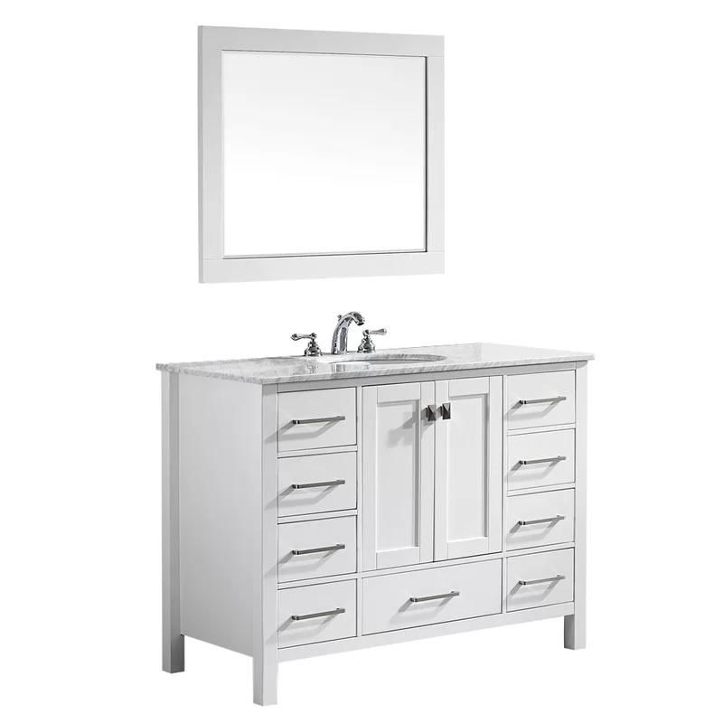 New Design Marble Top Bath Cabinet Vanity Combo