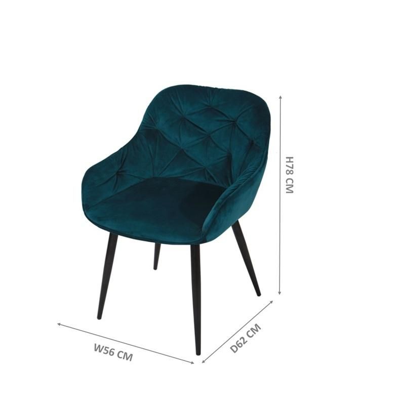 Cheap Nordic Modern Furniture Dining Room Chair Metal Leg Dinning Velvet Dining Chair