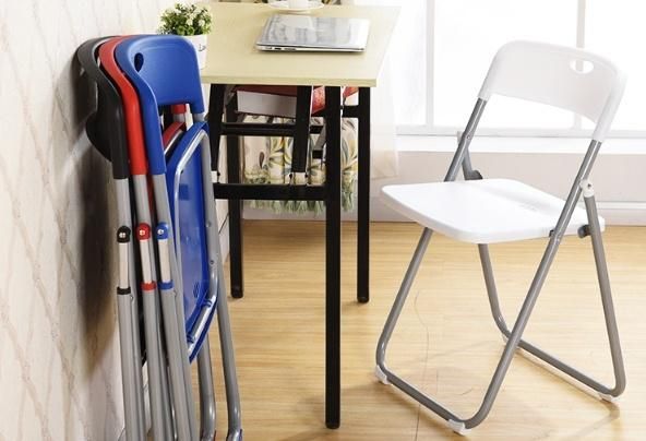 Custom White PP Plastic Metal Folding Chairs