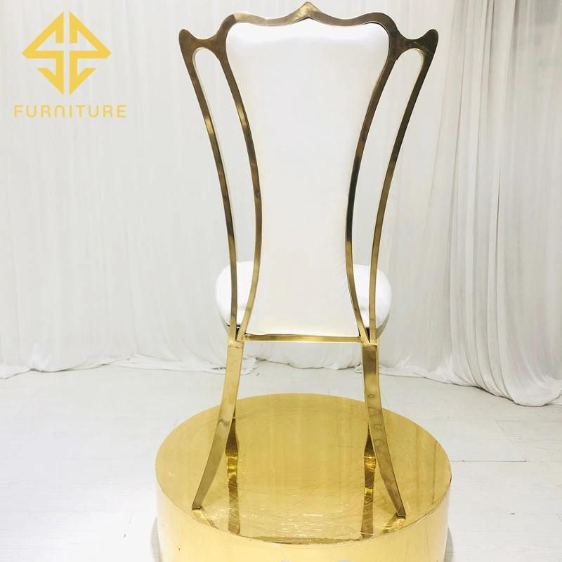 Fashionable Hot-Selling high Back Stainless Steel Dining Chair Hotel Furniture Wedding Events Used