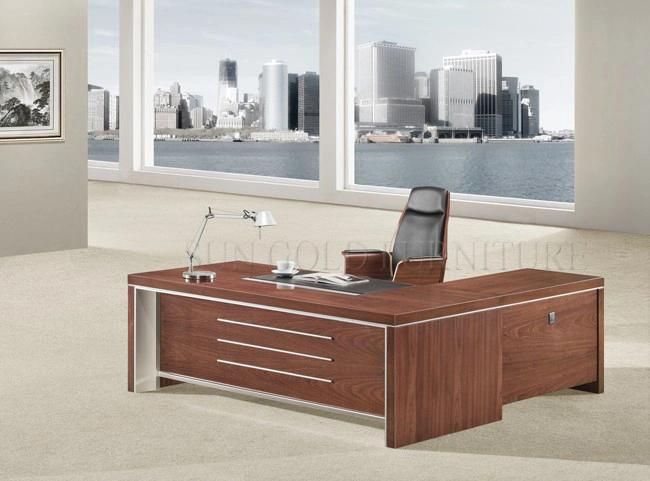 Modern Woodern Metal Frame Office Computer Table Desk Furniture Designs (SZ-ODB356)