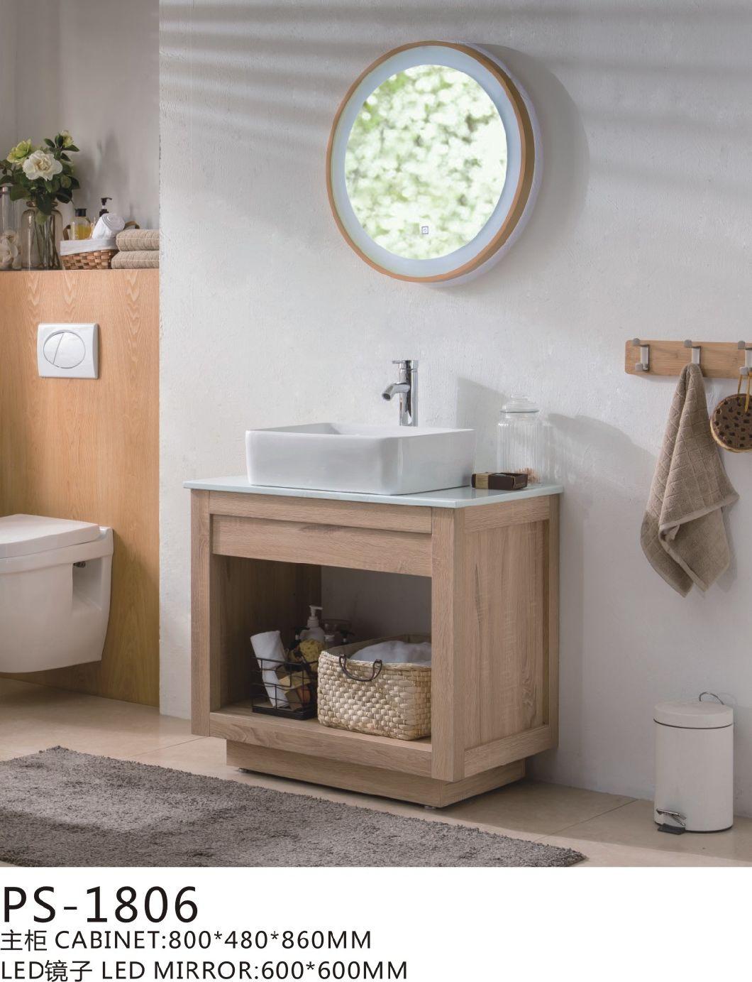 Large Popular Modern Solid Wood Bathroom Vanity