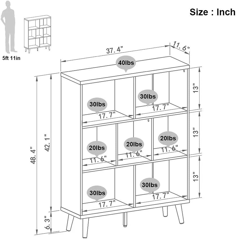 Modern Design Bookcase Bookshelf Book Storage for Living Room Home Office