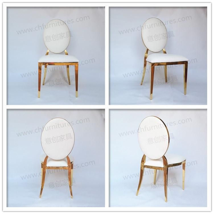 Hc-Ss01 Wholesale Stacking Wedding Chair Gold Stainless Steel for Rental Hc-Ss01