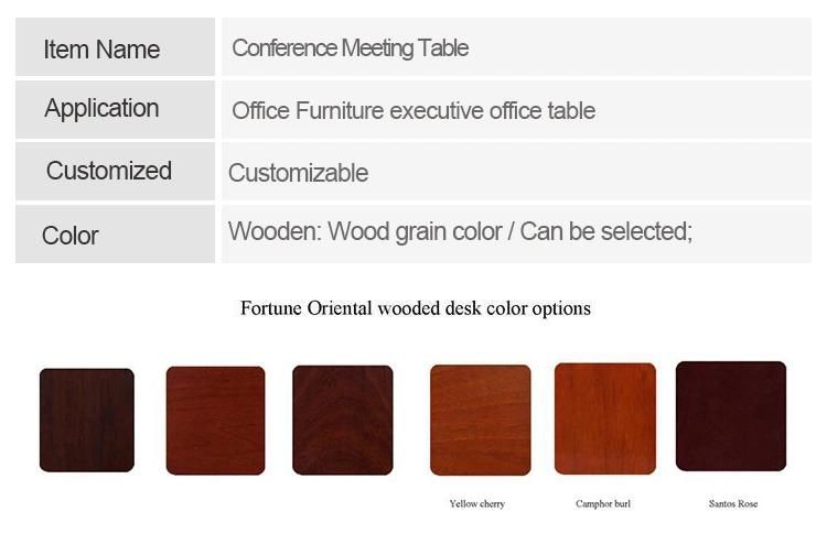 Modern Classic Solid Wood Veneered MDF Executive Meeting Room Table