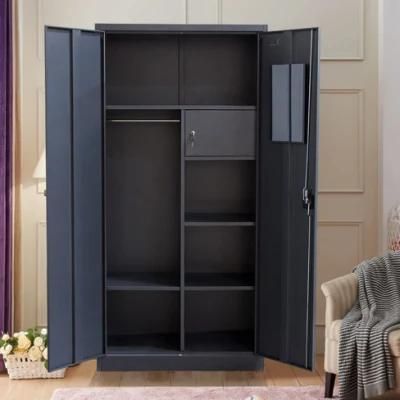 Classic Modern Frame Closet Wardrobe Steel Drawer Office Almirah Furniture