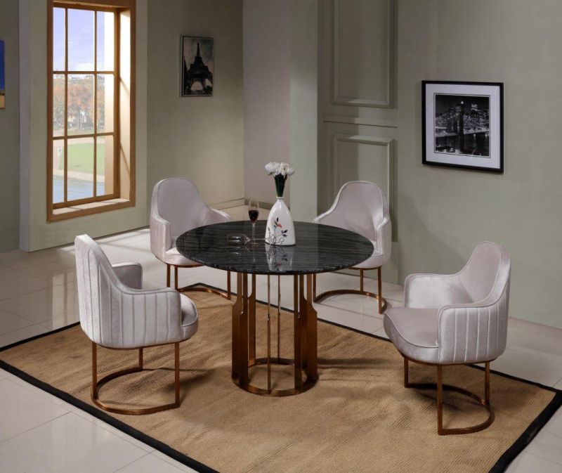 Fashion Modern Home Coffee Table Chair Set Furniture Dining Room Sets One Table with 6 Chairs