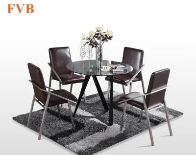 Fashion Furniture Dining Sets with Glass Top and 4 Chairs