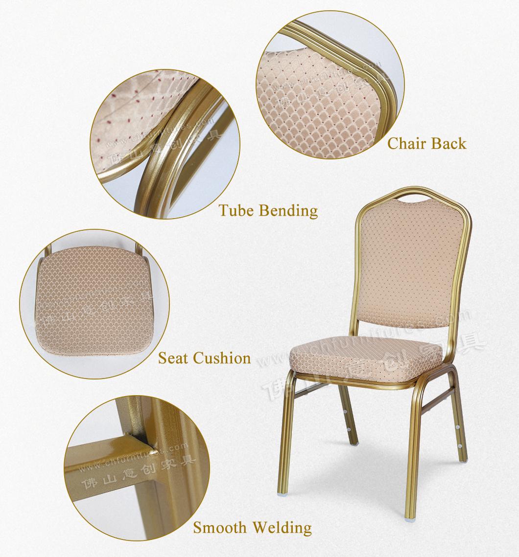 Yc-Zg36 Cheap Comfortable Stacking Hotel Metal Iron Chair for Wedding Ceremony