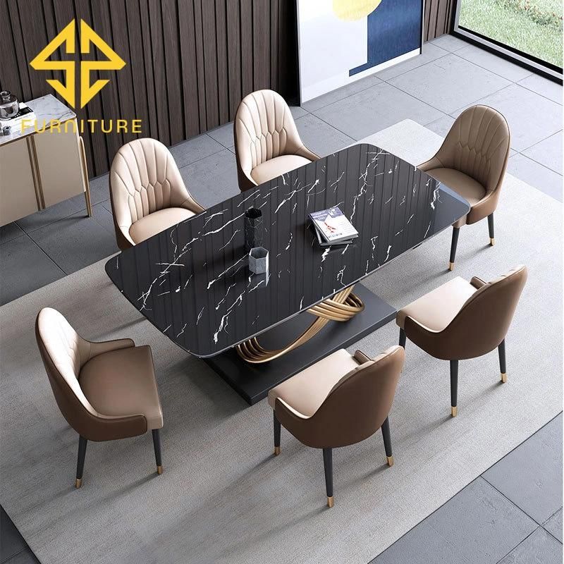 Modern Nordic Slate Home Dining Table Coffee Table