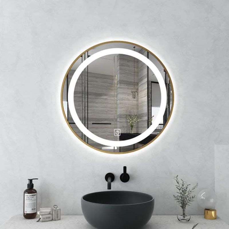 Hotel Bathroom Decorative Round Mirror LED Vanity Makeup Mirror with LED Lights