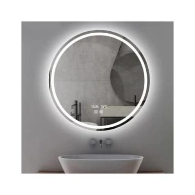 Customizable Bathroom Mirror Diameter 70 Dual Touch Screen/Light/Defogging/Time Temperature/Frameless Round Bathroom LED Mirror