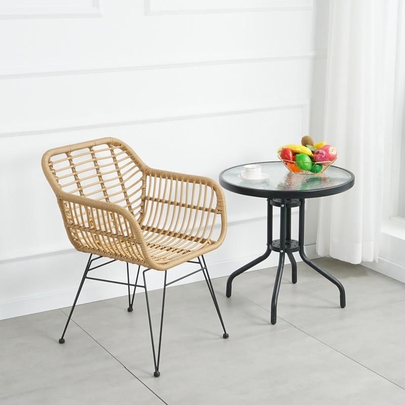 Patio High Back Plastic Rattan Wicker Chairs