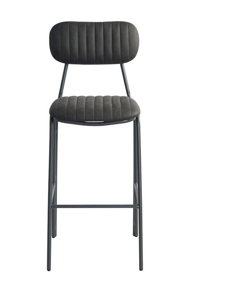 Modern Furniture Simple Style Bar Furniture Metal Frame PU Upholstery High Bar Stool Dining Chairs