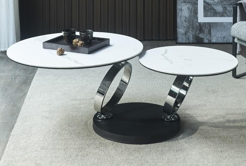 China Direct Interior Furniture Modern Rotating Marble Coffee Table