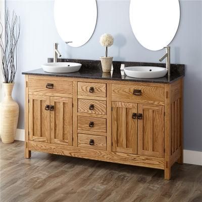 Indoor Decoration Grey Wall Hung Oak Bathroom Vanity