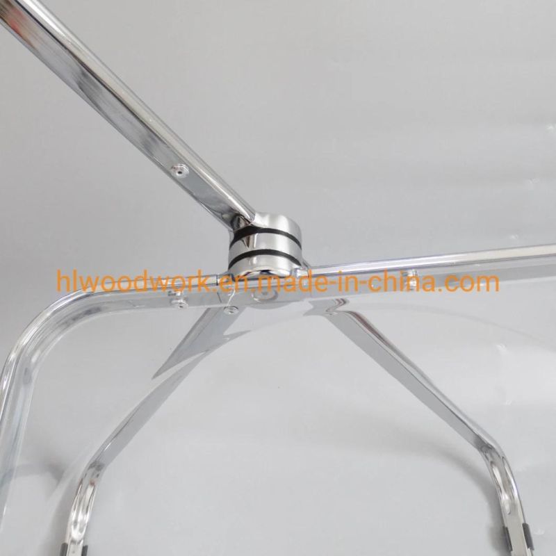 Modern Transparent Orange Folding Chair PC Plastic Living Room Chair Chrome Frame Office Bar Dining Leisure Banquet Wedding Meeting Chair Plastic Dining Chair