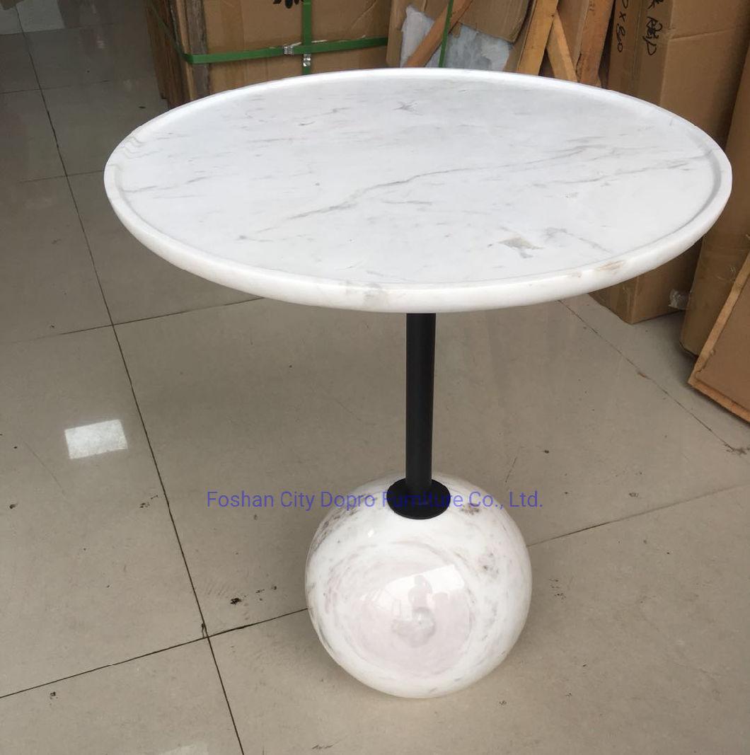 Little Coffee Table Stainless Steel Marble Top