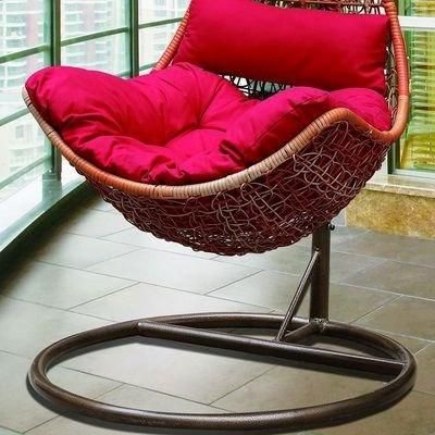 Modern Style Livingroom Hanging Swing Chair Outdoor Metal Chair PE Rattan Garden Chair