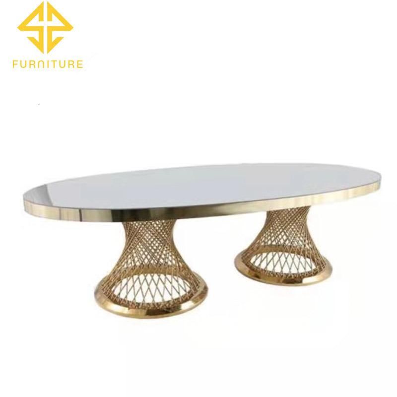 Sawa Latest Modern Design Stainless Steel Half Circle Wedding Table