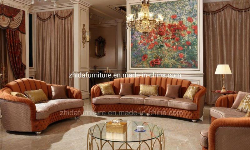 Chinese Classical Home Furniture Living Room Reception Fabric Sofa Set