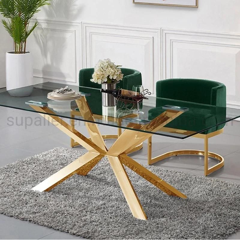 Italian Style Living Room Furniture Luxury Metal Fabric Lounge Chair